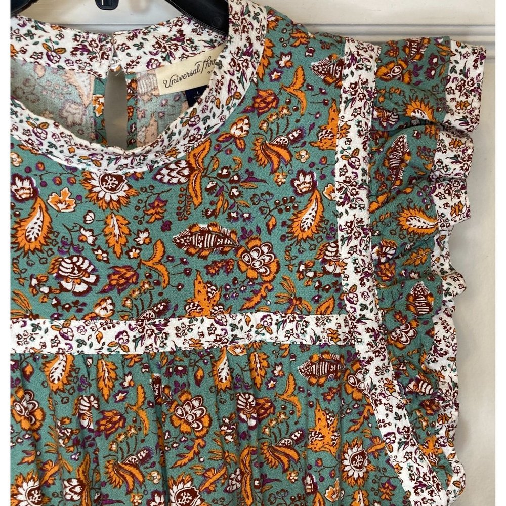 Nwt Universal Thread Size Large Green Floral Cott… - image 8